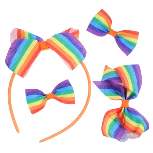 KOMBIUDA 4stücke Regenbogen Stirnbänder Mit Schleife Für Pride Day Haarschmuck Für Frauen Und Mädchen Bequeme Stirnbänder Für Paraden Partys Und Hochzeiten von KOMBIUDA
