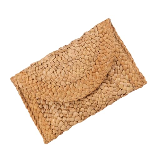 KOMBIUDA Strandtasche Damen Stroh Clutch Handtasche Leicht Gewebt Sommer Tasche für Strand Hochzeit Party Alltag von KOMBIUDA