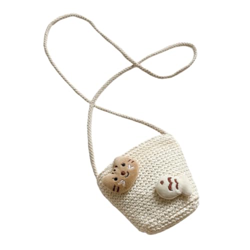 KOMBIUDA Strandtasche Mädchen Umhängetasche Geflochten Robust Langlebig Modisch Tragbar für Outdoor Aufbewahrung von KOMBIUDA