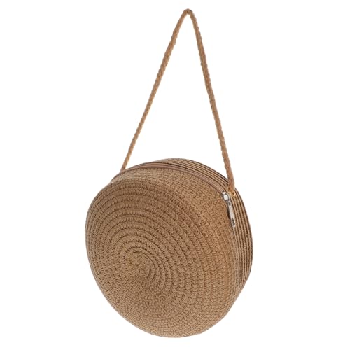KOMBIUDA Strandtasche Stroh Damen Handgefertigt Langlebig Sommerurlaub Umhängetasche Stil Für Alltag Strand Party Shopping von KOMBIUDA