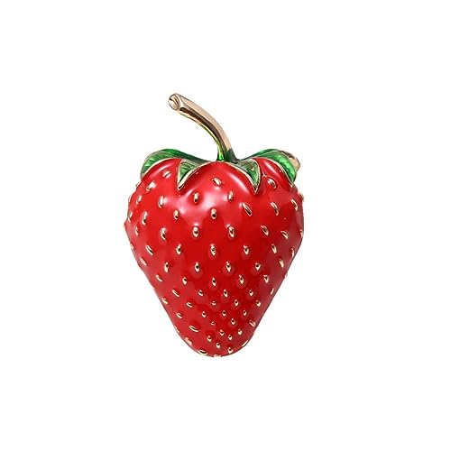 KOMBIUDA Strawberry Corsage Brosche Damen Anstecknadel Kreative Frucht Design Mode Schmuck für Kleider Taschen Schals Hüte Mädchen Zubehör von KOMBIUDA