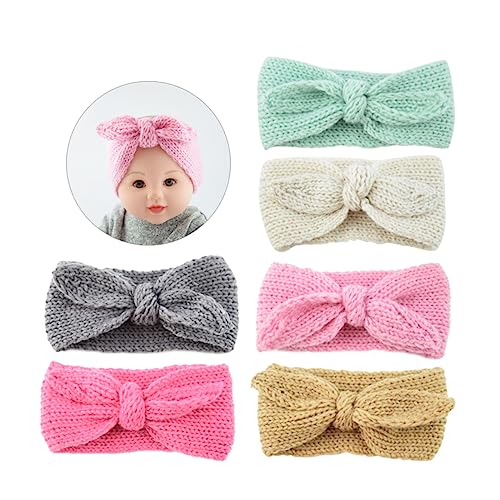KOMBIUDA 6er Satz Gehäkelte Stirnbänder Für Damen Wärmende Gestrickte Kopftücher Mit Schleife Aus Strickwolle Und Kuschelig von KOMBIUDA