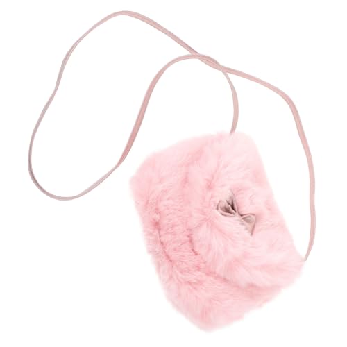 KOMBIUDA Süße Umhängetasche Mädchen Furry Schultertasche Kleine Handtasche für Alltag Party Reise Leicht und Strapazierfähig Rosa Crossbody Bag von KOMBIUDA