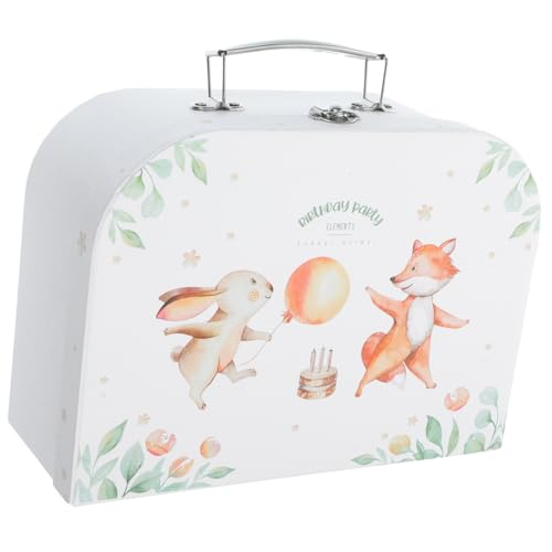 KOMBIUDA Tragbare Aufbewahrungsbox Kindergepäck Koffer Tragen Spielzeugkoffer Für Party Schmuck Aufbewahrungsbox Kofferset Hochzeitsdekoration Koffer Für Die Geburtstagsfeier Karton von KOMBIUDA