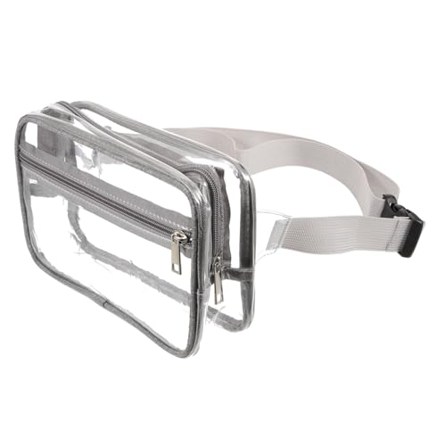 KOMBIUDA Transparente Bauchtasche Herren Damen Verstellbarer Gürtel Kleine Tasche für Reisen Joggen Workout mit Mehreren Fächern und Spritzschutz von KOMBIUDA