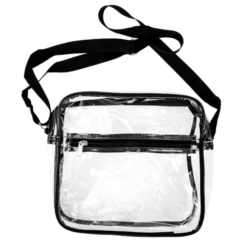 KOMBIUDA Transparente PVC Umhängetasche Damen Leicht Langlebig Wasserabweisend Kleine Crossbody Bag für Alltag Reise Shopping Freizeit von KOMBIUDA