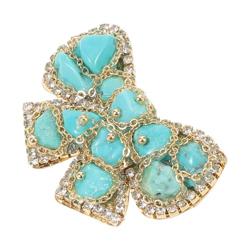 KOMBIUDA Türkisfarbene Schleifenbrosche aus Feinem Material Modisches Schmuck-accessoire Vielseitig Tragbar für Anzug Hemd Kleid Pullover Hut und Rucksack Stilvolle Damen-brosche von KOMBIUDA