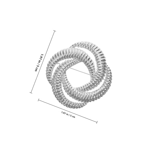 KOMBIUDA Twisted Lapel Pin Damen Brosche aus Robustem Legierungsmetall Geometrische Streifenform Leichte Anstecknadel für Kleidung Vielseitig Tragbar an Bluse Pullover Kleid Vintage von KOMBIUDA
