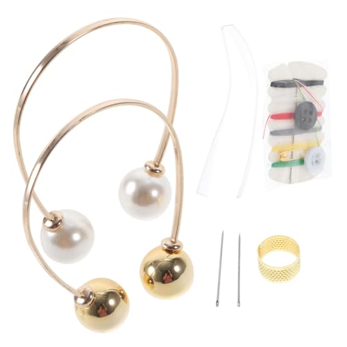 KOMBIUDA U Förmige Damenschuhriemen mit Perlen Abnehmbare High Heels Schnürsenkel Rutschfeste Ersatzriemen für Absatzschuhe Bequeme Fersenhalter für Damen Stabiler Halt und Modisches von KOMBIUDA