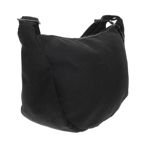 KOMBIUDA Umhängetasche Damen Canvas Crossbody Bag mit Reißverschluss Kleine Schultertasche für Shopping und Alltag Vielseitige Handtasche mit Großem Stauraum Leicht und Robust Schwarze von KOMBIUDA