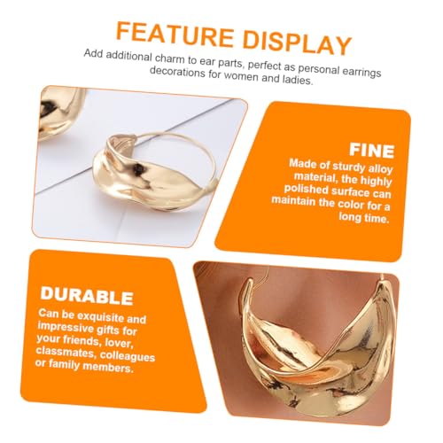 KOMBIUDA Unregelmäßige Statement ohrringe Damen Metall Blütenkorb Design Hängend Skin friendly Ohrschmuck für Frauen Modische Accessoires für Alltag und Party von KOMBIUDA