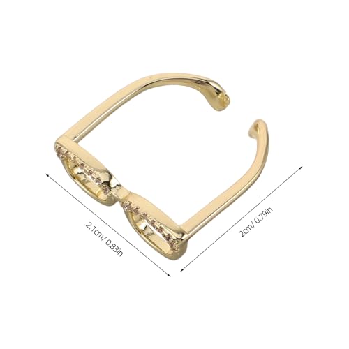KOMBIUDA Verstellbarer Brillenring Damen Kupfer Offener Finger Schmuck Einzigartiges Design Paarring Vintage Statement Accessoire KOMBIUDA Verstellbarer Brillenring Damen Kupfer Offener Finger Schmuck Einzigartiges Design Paarring Vintage Statement Accessoire von KOMBIUDA