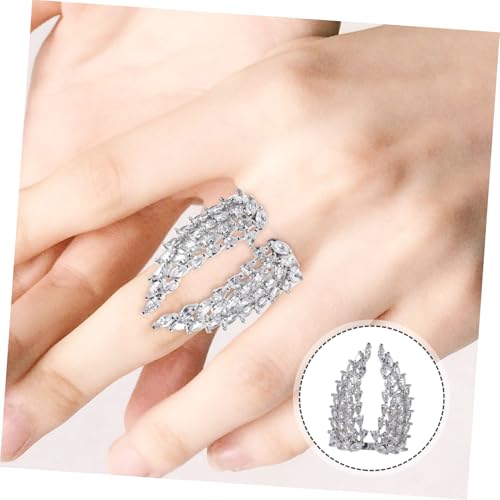 KOMBIUDA Verstellbarer Damenring mit Engelsflügeln und Funkelnden Zirkonia Offener Ring mit Strasssteinen Eleganter Schmuck für Hochzeit Party Geschenkidee Geburtstag und Festliche Anlässe KOMBIUDA Verstellbarer Damenring mit Engelsflügeln und Funkelnden Zirkonia Offener Ring mit Strasssteinen Eleganter Schmuck für Hochzeit Party Geschenkidee Geburtstag und Festliche Anlässe von KOMBIUDA