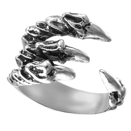 KOMBIUDA Verstellbarer Dragon Claw aus Robustem Legierungsmetall Modischer Unisex fingerring Offene Maskuliner Schmuck für und Frauen Auffälliges Accessoire für Stilbewusste Träger von KOMBIUDA