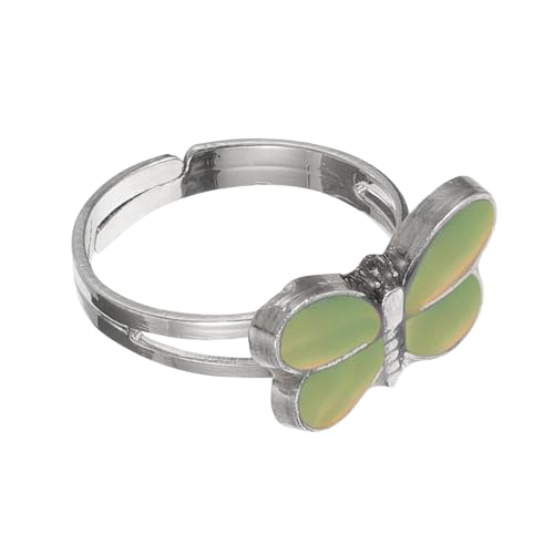 KOMBIUDA Verstellbarer mit Farbwechsel Epoxid Zinklegierung Niedliches Libellen design Sicherer Schmuck für Teenager mädchen Modischer Schlichter Cartoon ring von KOMBIUDA