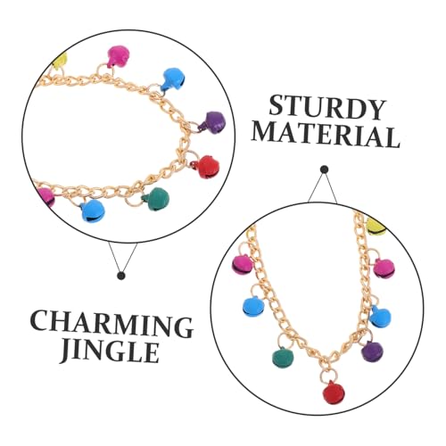 KOMBIUDA Verstellbares Buntes Glocken Fußkettchen Damen Verziert Boho Stil mit Quasten Sommer Strand Schmuck Modisches Beinaccessoire Komfortabel Einstellbar von KOMBIUDA
