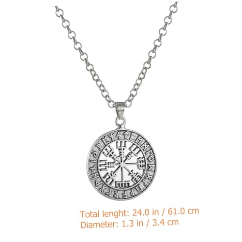 KOMBIUDA Viking Halskette Herren Retro Nordic Stil Anhänger Kette aus Langlebiger Legierung Modisches Schmuckaccessoire für Männer Geschenkidee von KOMBIUDA