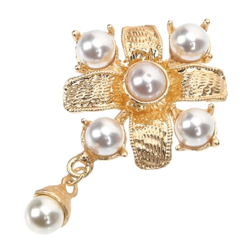 KOMBIUDA Vintage Brooch Baroque Perlen Anstecknadel Damen Kleidung Dekor Geeignet für Cardigans Pullover Kleider Langlebig Glänzend Feine Verarbeitung Geschenk für Familie Freunde von KOMBIUDA