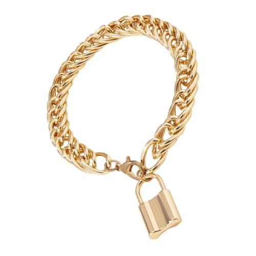KOMBIUDA Vintage Fußkettchen Damen Goldfarben Hollow Metall Fußkette mit Kreativem Schloss Anhänger für Strand Party Hochzeit Alltag von KOMBIUDA