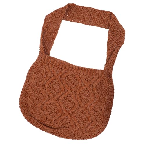 KOMBIUDA Vintage Gehäkelte Schultertasche Damen Grobmaschige Leichte Umhängetasche Modische Handtasche für Alltag Geburtstag Weihnachten und Valentinstag Geeignet von KOMBIUDA