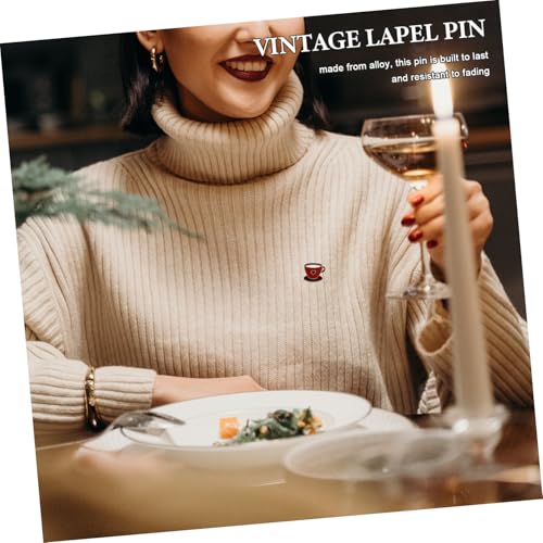 KOMBIUDA Vintage Kaffeeliebhaber Anstecknadel Metallbrosche Cartoon Design Robuste Legierung Elegantes Accessoire für Frauen und Männer Kaffee Dekoration Geschenkidee von KOMBIUDA