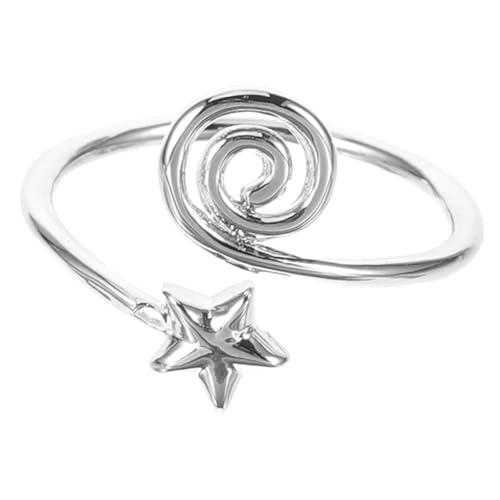 KOMBIUDA Vintage Offener Stern Zehenring Damen Verstellbar Flexibler Metall Schmuck Sommer Strand Accessoire Elegant und Dekorativ von KOMBIUDA