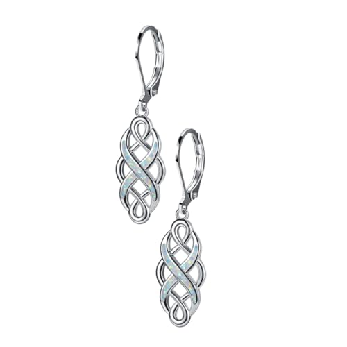 KOMBIUDA Vintage Ohrstecker Damen Handgefertigt Geflochtene Ethno Ohrhänger Stilvoller Schmuck Geschenk Freundin Weiß von KOMBIUDA