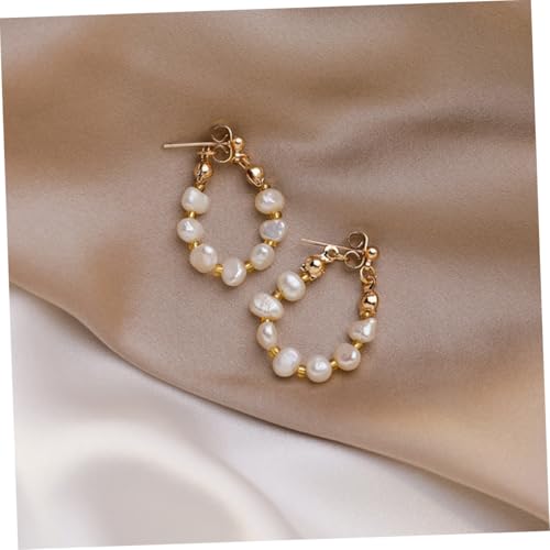 KOMBIUDA Vintage Perlenohrringe Damen Hängend mit Kunstperlen Zarte Tropfenförmige Ohrhänger im Edlen Retro palaststil Leichtes Legierungsdesign für Besondere Anlässe und Alltag von KOMBIUDA