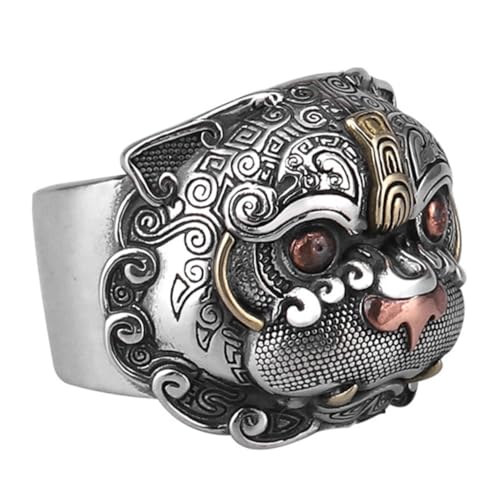 KOMBIUDA Vintage Pi Yao Kupferring für Damen und Herren Glücksbringer Schmuck mit Reichtum Gesundheit und Schutz Einzigartiges Design Modisches Accessoire für Alltag und Besondere Anlässe KOMBIUDA Vintage Pi Yao Kupferring für Damen und Herren Glücksbringer Schmuck mit Reichtum Gesundheit und Schutz Einzigartiges Design Modisches Accessoire für Alltag und Besondere Anlässe von KOMBIUDA