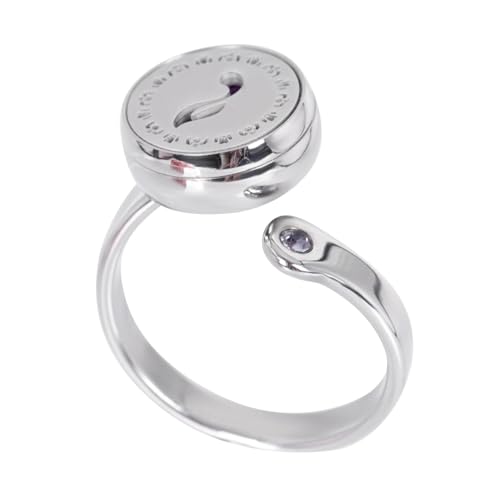 KOMBIUDA Vintage Ring aus Vergoldetem Edelstahl Verstellbar Filigranes Design mit Aromen diffusor Modisches Fingerornament für Damen Langlebiger Schmuck für Alltag und Besondere Anlässe von KOMBIUDA