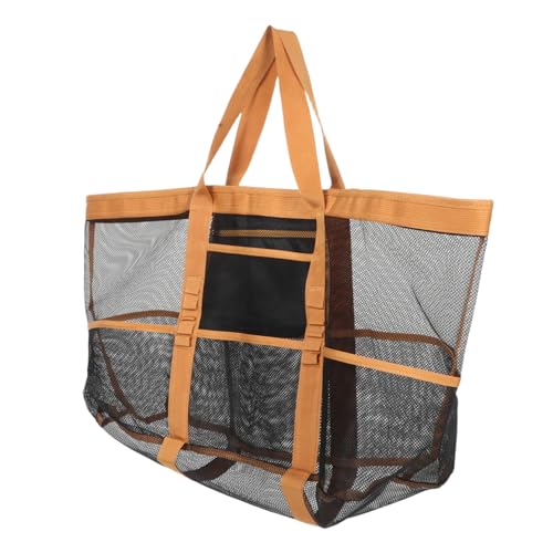 KOMBIUDA Wasserdichte Strandtasche mit Reißverschluss Leichte Sanddichte Mesh Beach Bag Großer Stauraum für Badebekleidung und Handtücher Tragbar für Schwimmen Reisen und Urlaub von KOMBIUDA
