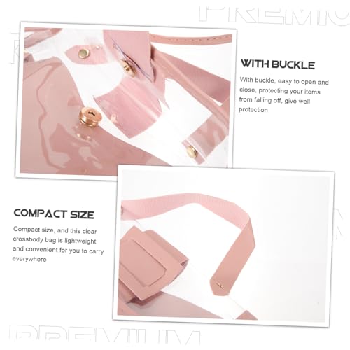 KOMBIUDA Wasserdichte Transparente Umhängetasche Damen Verstellbar Leicht Kompakt Modisch für Konzerte Festivals Alltag von KOMBIUDA