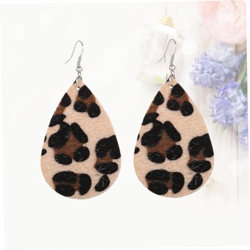 KOMBIUDA Wasserfeste Leopard Tropfen Ohrringe Damen Retro Kunstleder Hängend Party Alltag Schmuck Accessoires KOMBIUDA Wasserfeste Leopard Tropfen Ohrringe Damen Retro Kunstleder Hängend Party Alltag Schmuck Accessoires von KOMBIUDA