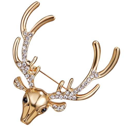 KOMBIUDA Weihnachtliche Brosche mit Funkelnden Strasssteinen Modischer Anstecker für Damen und Herren Glänzender Verschleißfester Schmuck für Anzug Pullover und Kleidungsaccessoire von KOMBIUDA