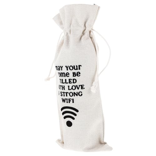 KOMBIUDA Weinflaschenbeutel Mit Kordelzug Für Geschenke Weinbeutel Aus Robustem Material Weinflaschentasche Für Party Und Hochzeit von KOMBIUDA