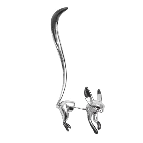KOMBIUDA Weiße Gold Fox Ohrhänger Damen Modeschmuck Ohr Tropfen Schmuck für Party Verlobung Hochzeit für Freundin Mutter von KOMBIUDA
