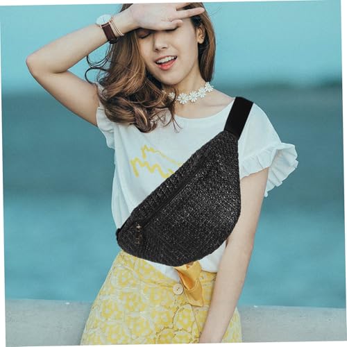 KOMBIUDA Woven Belt Waist Pouch Damen Kleine Umhängetasche Verstellbar Langlebig Modisch für Alltag Reise und Outdoor von KOMBIUDA