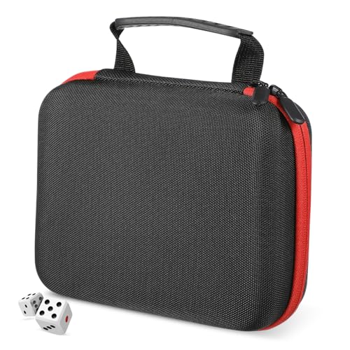 KOMBIUDA Würfel-Organizer-Tasche Tragbarer Würfelhalter Mit Reißverschluss Aufbewahrungstasche Für Brettspielwürfel Unterteilte Fächer Mit Griff von KOMBIUDA