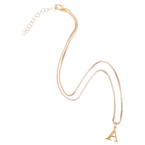 KOMBIUDA Buchstaben-halskette Für Damen Mit Buchstabenanhänger Zierliche Halskette Aus Metall Modische Schmuckkette Mit Schlüsselbein-design Verstellbare Für Alltag Und Anlässe von KOMBIUDA