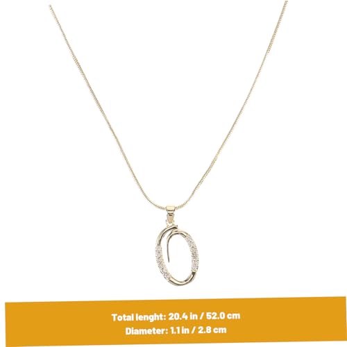 KOMBIUDA Zarte Buchstaben halskette mit Funkelndem Zirkonia anhänger Kupferfarben Modisches Schmuckstück für Teenager Mädchen Personalisierbarer Letter Pendant Rostfrei und Langlebig von KOMBIUDA