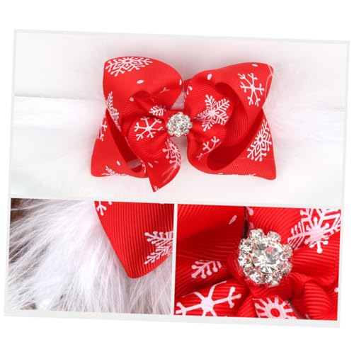 KOMBIUDA Bowknot-Stirnband Für Kinder Haarbänder Haarschmuck Rot Stirnband Weihnachten Baby Baby-Weihnachtskopfbedeckung von KOMBIUDA