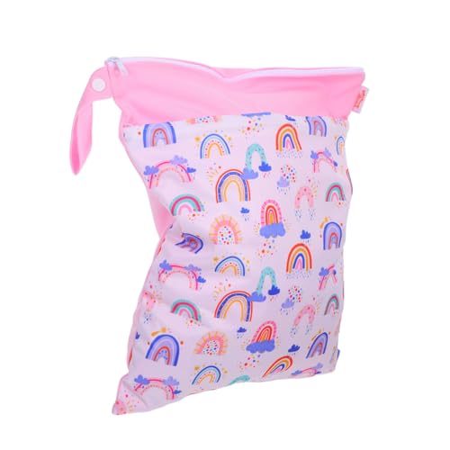 KOMBIUDA wasserdichte Wickeltasche mit Doppellagigem Reißverschluss Großer Kapazität Nappy Wet Dry Bag für Windeln Kleidung Zubehör Praktischer Buggy Organizer für Unterwegs von KOMBIUDA