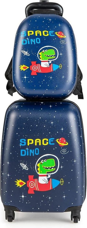 KOMFOTTEU Kinderkoffer mit Rucksack, Kids Trolley, Kindergepäck mit Rollen von KOMFOTTEU