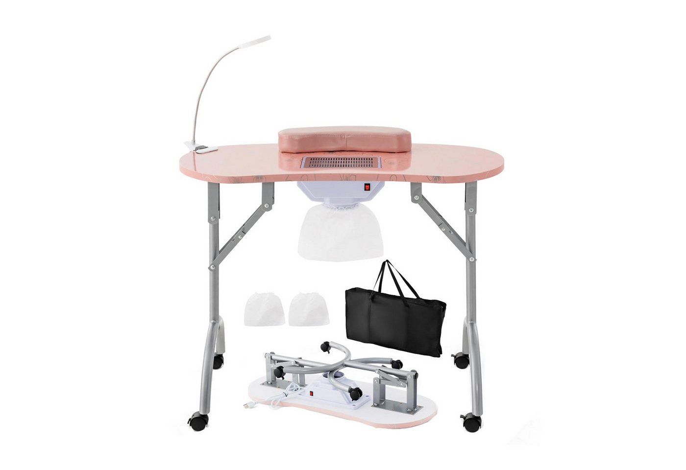 KOMFOTTEU Maniküre-Pediküre-Set, 3 modi LED Tischlampe, auf Rädern, faltbar KOMFOTTEU Maniküre-Pediküre-Set, 3 modi LED Tischlampe, auf Rädern, faltbar von KOMFOTTEU