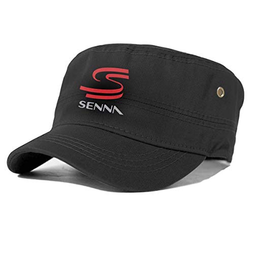 KOMOBB Ayrton Senna Men's Cotton Army Hat Military Flat Top Baseball Cap von KOMOBB