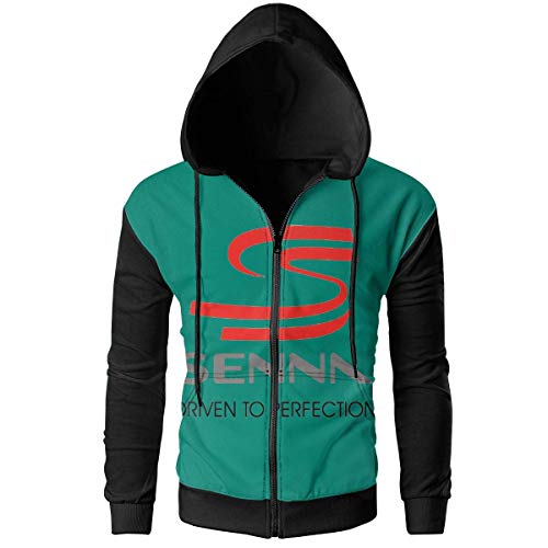 KOMOBB Men's Hoodies Ayrton Senna - S Pullover Sweatshirts Hooded Black Jackets von KOMOBB