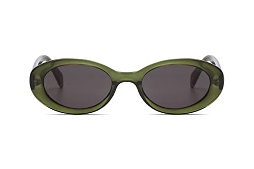 KOMONO Ana Fern Unisex Oval Bio-Nylon-Sonnenbrille für Damen und Herren mit UV-Schutz und kratzfesten Gläsern von KOMONO