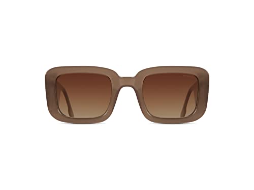 KOMONO Avery Sahara Unisex Quadratische Cellulosepropionat-Sonnenbrille für Damen und Herren mit UV-Schutz und kratzfesten Gläsern von KOMONO