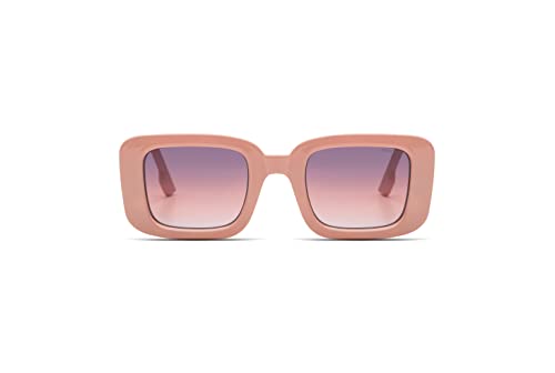 KOMONO Avery Vintage Rose Unisex Quadratische Bio-Nylon-Sonnenbrille für Damen und Herren mit UV-Schutz und kratzfesten Gläsern von KOMONO
