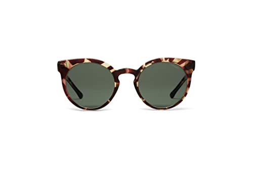 KOMONO Lulu Crystal Giraffe Unisex Cat-eye Cellulosepropionat-Sonnenbrille für Damen und Herren mit UV-Schutz und kratzfesten Gläsern von KOMONO